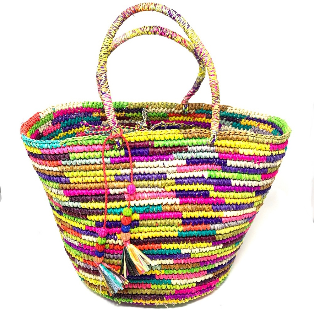 Sensi Studio Woven Straw Tote Bag